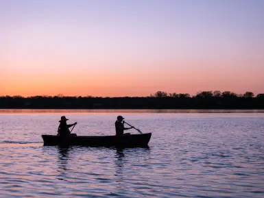 Canoers on the Mississippi River