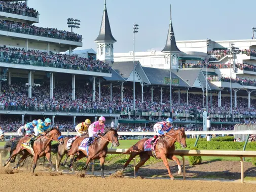 churchill-derby-horses-jockey-first-turn-spires.JPG