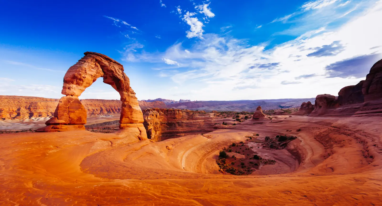 Red rock arch in Moab, Utah